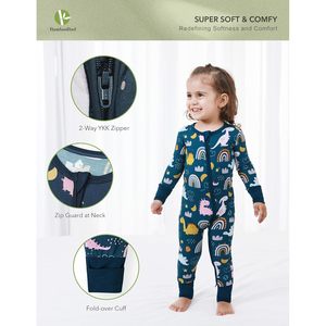 Pijama de Bambú para Bebé con Cierre, Manga Larga, Viscosa de Bambú, Unisex, Transpirable, Mono Tejido - Product Image 2