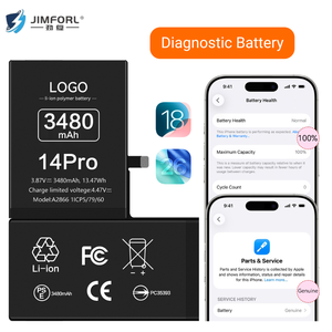 <span class=keywords><strong>แบ</strong></span><span class=keywords><strong>ต</strong></span>เตอรี่วินิจฉัยความจุสูง 3480mAh สำหรับ iPhone 14 Pro <span class=keywords><strong>แบ</strong></span><span class=keywords><strong>ต</strong></span>เตอรี่โทรศัพท์มือถือแท้ <span class=keywords><strong>แบ</strong></span><span class=keywords><strong>ต</strong></span>เตอรี่โทรศัพท์ของแท้ - Product Image 1
