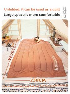 Sac de couchage universel quatre saisons de style enveloppe en pongé 190T léger pour adultes, camping en plein air, utilisation en voiture - Product Image 3