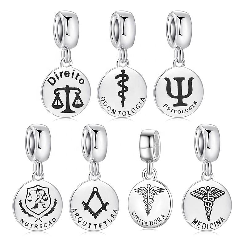 Real 925 Sterling Silver Dentistry Sign Letter Odontologia Charms Pendants Fit Charm Bracelets Necklace Wholesale Jewelry - Buy Sign Letter Odontologia Charms Pendants,Fashion Charm Beads Designer Diy For Bracelet Accessories, Charms For