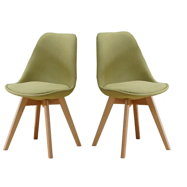 공장 저렴한 주방 카페 레스토랑 패브릭 덮개를 씌운 쿠션 시트 나무 다리 커피 식당 의자