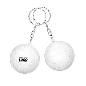 Llaveros de Voleibol Blancos Personalizados, Regalos Promocionales y Empresariales Perfectos para Bodas, Carnavales Escolares y Eventos - Product Image 1