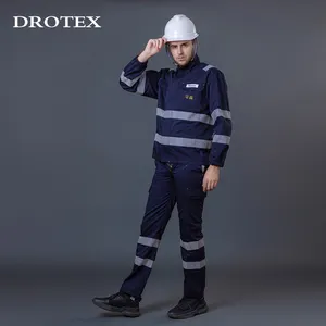 Costumes de travail ignifuges de métallurgie confortable pantalons chemises pour hommes vêtements de sécurité incendie réfléchissants