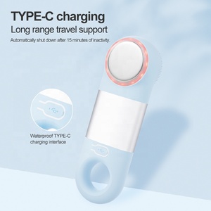 Oem ODM xách tay điện Silicone mặt làm sạch bàn chải 2-in-1 vẻ đẹp thiết bị cho an toàn đầu tẩy da chết rung công nghệ - Product Image 3