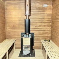 Harga Pabrik Langsung Pemanas Sauna Uap Kayu Bakar Luar Ruangan 6kw Stainless Steel dengan Panel Kontrol Komputer untuk Villa