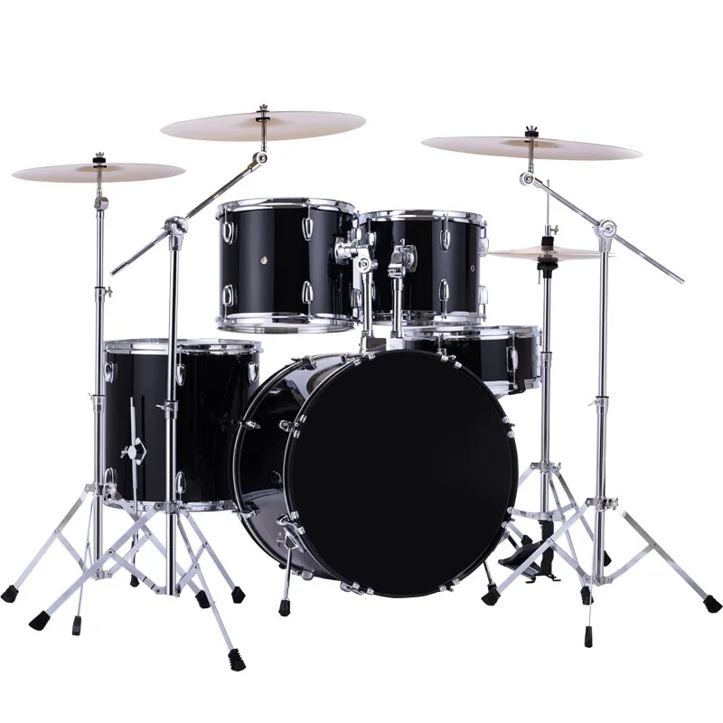 Factory wholesale professional adult 5 drums 2/3/4 cymbals jazz drum set musical instrument