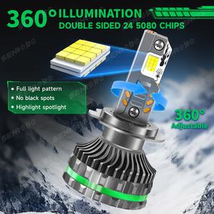 SENROBO K28 dernière conception LED lumières 300W haute puissance Canbus H1 H11 H4 9005 9006 9012 universel H7 Auto phares de rechange - Product Image 2
