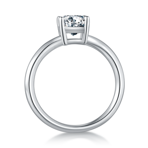 Anillo Clásico de Plata de Ley S925 con Baño de Platino, Certificado GRA, con Moissanita Rectangular de Lujo de 3.0 Quilates para Mujer, para Bodas y Fiestas - Product Image 3