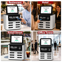 Relink cargador de Banco de energía compartido máquina expendedora con POS 6 ranuras Alquiler de Banco de energía estación de carga quiosco para Hotel