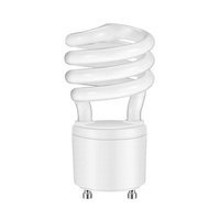 Lampu LED Hemat Energi Bb Half Spiral Screw GU24 Lampu Bass Holder USA AC120V Putih Hangat Lampu Fluoresen Kompak 13W 15W 18W