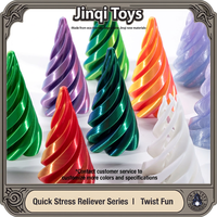 Jouet anti-stress en spirale imprimé en 3D, jouet de bureau en forme de cône, illusion d'optique, plastique, manuel, cadeau de relaxation