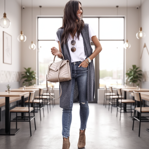 سترة نسائية أوروبية أمريكية عصرية لعام <span class=keywords><strong>2026</strong></span> بتصميم عتيق وياقة ماندارين بدون أزرار، اتجاه الموضة على موقع إيباي - Product Image 2