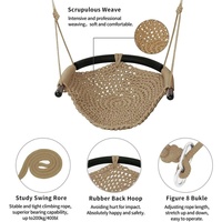 Siège de balançoire robuste pour enfants avec corde de jeu sécurisée, parfait pour l'intérieur, l'extérieur, la cour de jeux, la maison, l'arbre