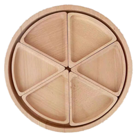 Bandeja Sensorial Piramidal de Madera Pintada a Mano DIY para Contar y Clasificar, Montessori, Jardín de Infantes, Mundo Abierto Falak