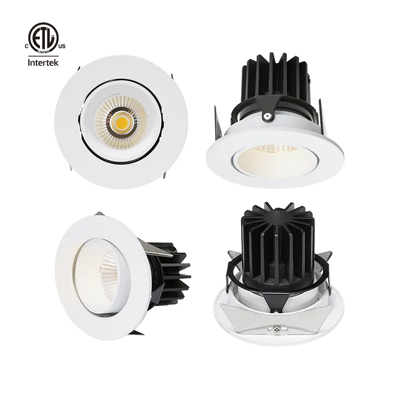 ETL thiết kế mới highquality COB Gimbal LED trần ánh sáng có thể điều chỉnh Led Gimbal Downlight với hộp nối 13 Wát