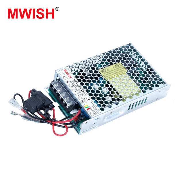 MWISH UPS-150-12 150W 12V 12.5A DC UPS Battery Backup for CCTV Camera Router Security System Emergency Light