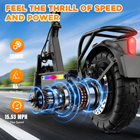 Scooter Todoterreno RS10 MAX de 1200W y 25Ah con Asiento, NFC, Doble Suspensión y Luces Ambientales, Apto para Montaña y Caminos de Tierra