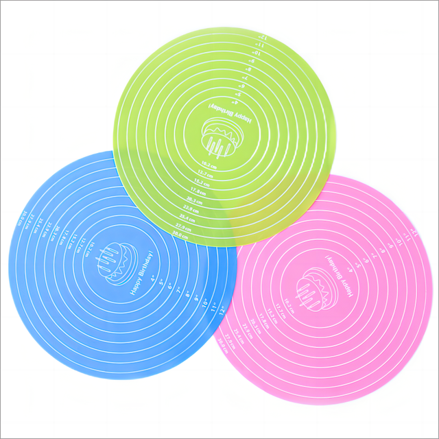 High Quality Multi-Purpose Cake Turntable Anti Slip Silicone Pad With Various Colors 30cm Circular Silicone Pad