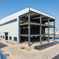 Entrepôt préfabriqué en structure métallique à plusieurs étages, bâtiment métallique préconçu, atelier de construction en panneaux sandwich