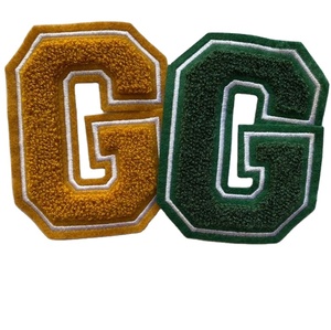 แพทช์เชนีลแบบรีดติด ลายโลโก้ตัวอักษร G แพทช์ปักลายตัวอักษรแบบกำหนดเอง - Product Image 3