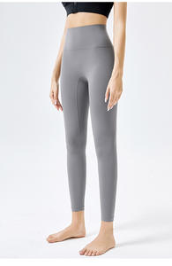 กางเกงโยคะเอวสูงสำหรับผู้หญิงกางเกงผ้าสแปนเด็กซ์/ ไนลอนเอวสูงผ้าสแปนเด็กซ์ระบายอากาศ - Product Image 4