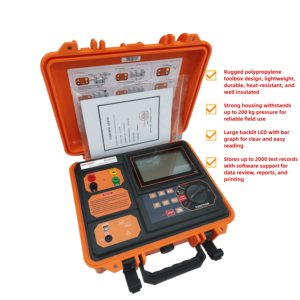 Testeur de résistance à la terre portable Wrindu RD3000B, fabricant de testeur de résistance à la terre - Product Image 3