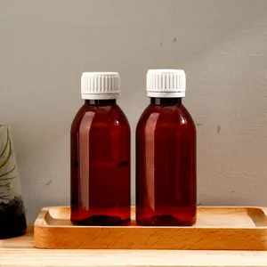 120ml Custom Logo Pharmaceutical Liquid Medicine Bottles 8oz With Screw Cap For Cough Syrup