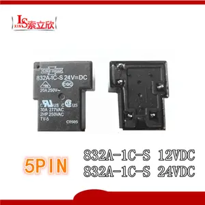 新型热一开一关继电器5PIN 20A T90-1C-12V 832A 1C S 832A1CS 832A-1C-S-12VDC 832A-1C-S-24VDC 832A-1C-S功率继电器