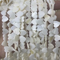 Perles en forme de cœur en coquillage blanc naturel 6-14mm, perles espacées en vrac Jinstone pour la fabrication de bijoux DIY, bracelets et colliers, vente en gros