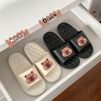 Labubu 2025 Chaussons d'Intérieur Femme Design Kapibara Personnalisés Souples Bout Rond Antidérapants Respirants Été