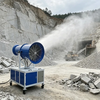 360 °   Canon à brouillard rotatif automatique 60m avec élévation réglable pour un contrôle précis de la poussière dans les grandes surfaces ouvertes
