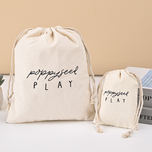 Sacs à poussière en toile de coton recyclée, personnalisés, écologiques, imprimés, avec cordon et logo, vente en gros - Product Image 2