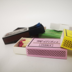 colorful tips wood safety matches in paper box , wooden match stick household - Product Image 2