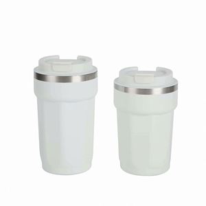 Simple 304 Stainless Steel <b>Coffee</b> Mug Portable Car Thermos Business Office Gift Dual-Drink Mug - Product Image 6
