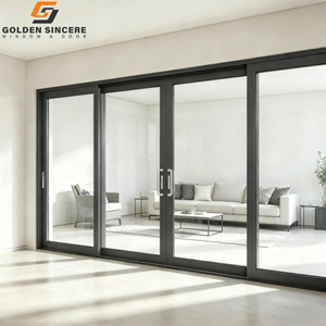 GS Aluminum Frame Double Tempered Glass <b>Sliding</b> Door for Balcony and <b>Indoor</b> Space Partition - Product Image 3