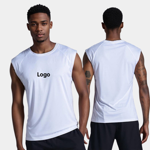 Camiseta sin mangas de nailon y seda helada para hombre, de secado rápido, alta elasticidad, informal, para fitness y actividades al aire libre, cuello redondo - Product Image 6