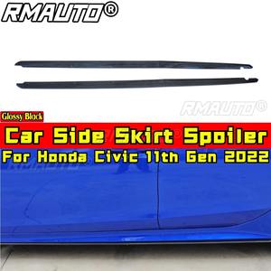 Civic Car Side <b>Skirt</b> Lip Glossy Black Sport Style Side <b>Skirt</b> Splitter Side <b>Skirt</b> for Honda Civic 11th Gen 2022 Car Accessories - Product Image 1