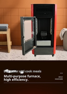 24KW Freestanding Hydro Pellet <b>Stove</b> with Large Water Heating Eco-Friendly - Product Image 4