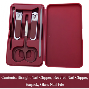 Ensemble de manucure et pédicure 4 pièces, kit de coupe-ongles avec fourchette à cuticules et séparateur d'orteils, étui de rangement portable - Product Image 5