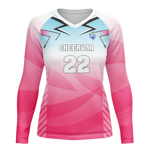 เสื้อวอลเลย์บอลแขนยาวทรงสลิมฟิตสำหรับผู้หญิงแฟชั่น - Product Image 3