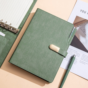 Loose Leaf PU <b>Leather</b> Binder A5 Diary <b>Notebook</b> With <b>Refillable</b> Line Pages <b>Notebook</b> Journal Planner Ring Binder Organizer - Product Image 2