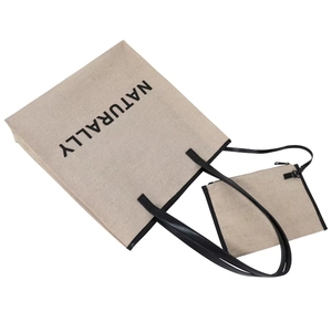 Bolsa de Compras Reutilizable con Asa de Cuero PU y Bolsillo Desmontable, Fabricante de Bolsas de Yute Natural Personalizadas - Product Image 5