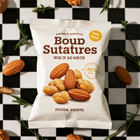 Op Maat Bedrukte Luchtdichte Vochtbestendige Achterkant Verzegelde Zak Met Levendige Bedrukking Voor Gedroogde Noten En Snacks Voor Voedselverpakkingen