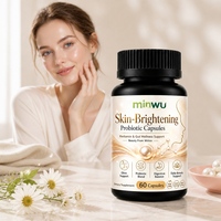 Capsules Probiotiques Éclaircissantes pour la Peau, Soin Anti-Taches pour Femmes Adultes, Vegan, Sans Sucre, pour Peaux Sensibles et Vieillissantes