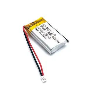 Kc Aangepaste Oplaadbare 3.7V 500Mah 752035 Ingebouwde Spare Lithtech Lithium Polymeer Lion Batterij Cel 3.7V lipo Batterij