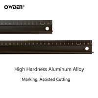 OWDEN-Règle de protection professionnelle 20cm et 30cm en alliage d'aluminium pour le bricolage, guide de découpe et de dessin personnalisé en usine, support ODM et OEM