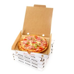 Caja <span class=keywords><strong>de</strong></span> Comida para Llevar Ecológica con Compartimentos, Caja <span class=keywords><strong>de</strong></span> <span class=keywords><strong>Pizza</strong></span> Personalizada, Empaque Resistente para Pizzas Calientes y Frescas - Product Image 1