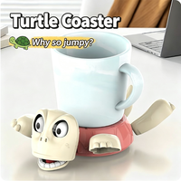 Sous-verre tortue clignotante amusante, activé par la gravité, jouet de bureau original, ornement pour la maison et le bureau, cadeau amusant