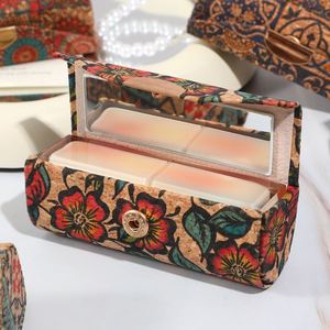 Vintage Floral <b>Lipstick</b> Case with Mirror Women's <b>Lipstick</b> Organizer Cosmetic Storage Case Mini <b>Lipstick</b> Box - Product Image 4