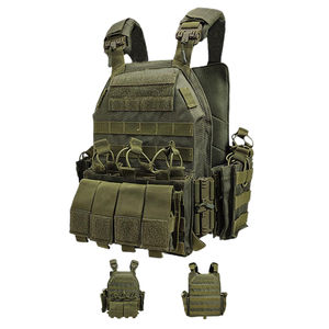 Gujia gilet de musculation extérieur personnalisé 1000D <span class=keywords><strong>hydrofuge</strong></span> 10x12 plaque tenant le système Molle Ranger gilet tactique vert - Product Image 1